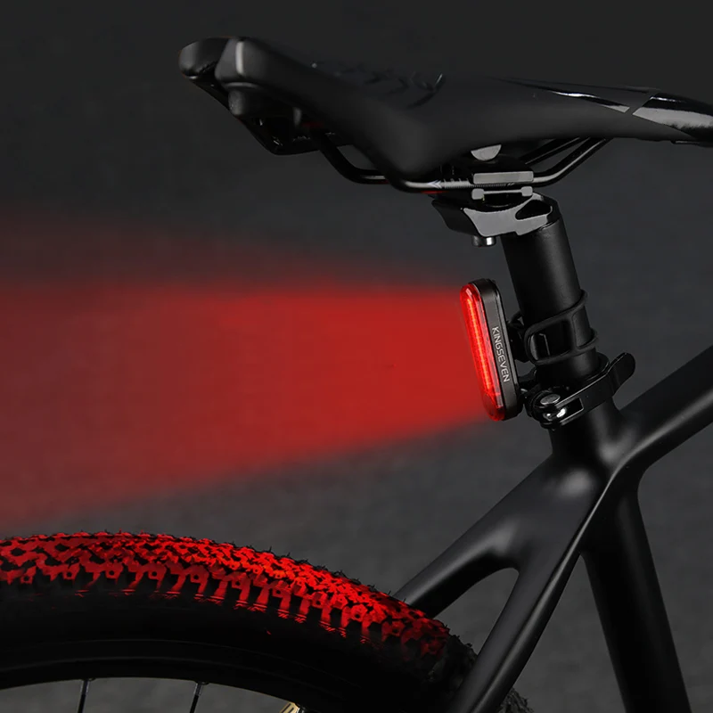 KINGSEVEN BIke Light USB Rechargeable Warning Tail Light 5 Modes LED Bicycle Rear Light Flashlight MTB Lamp Bike Accessories