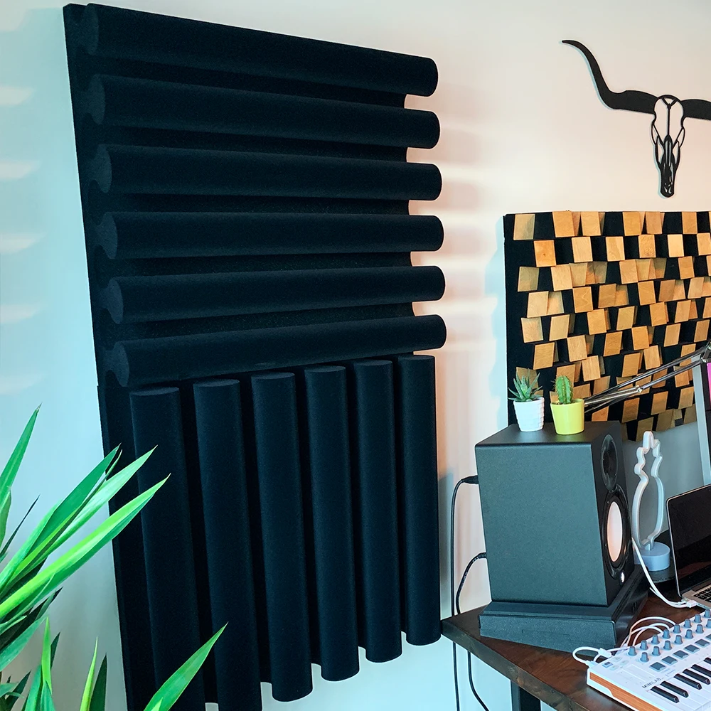 Acoustic Panel (HIGHWAVE) Absorber Bass Trap Diffuser Music Soundproof HIFI Recording Studio Professional Foam Density