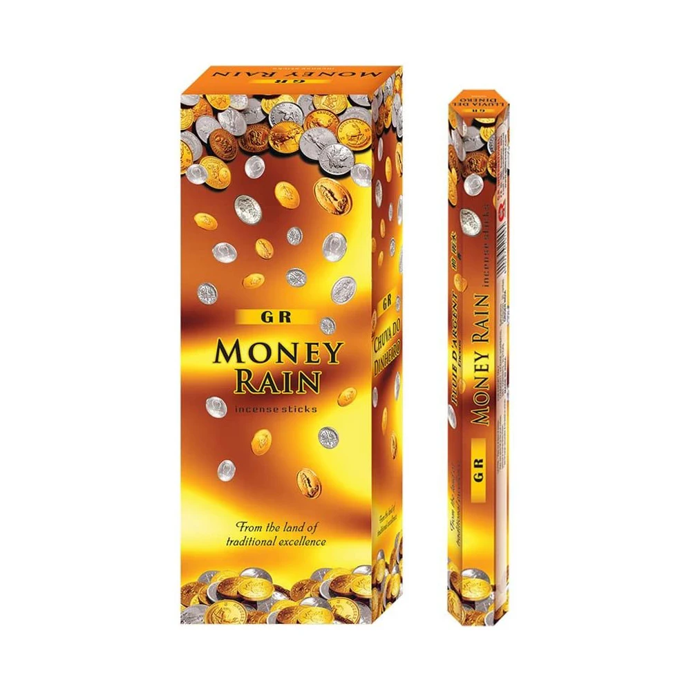 Incense GR MONEY RAIN-MONEY RAIN-6 packs of 20 rods-120 aromatic rods