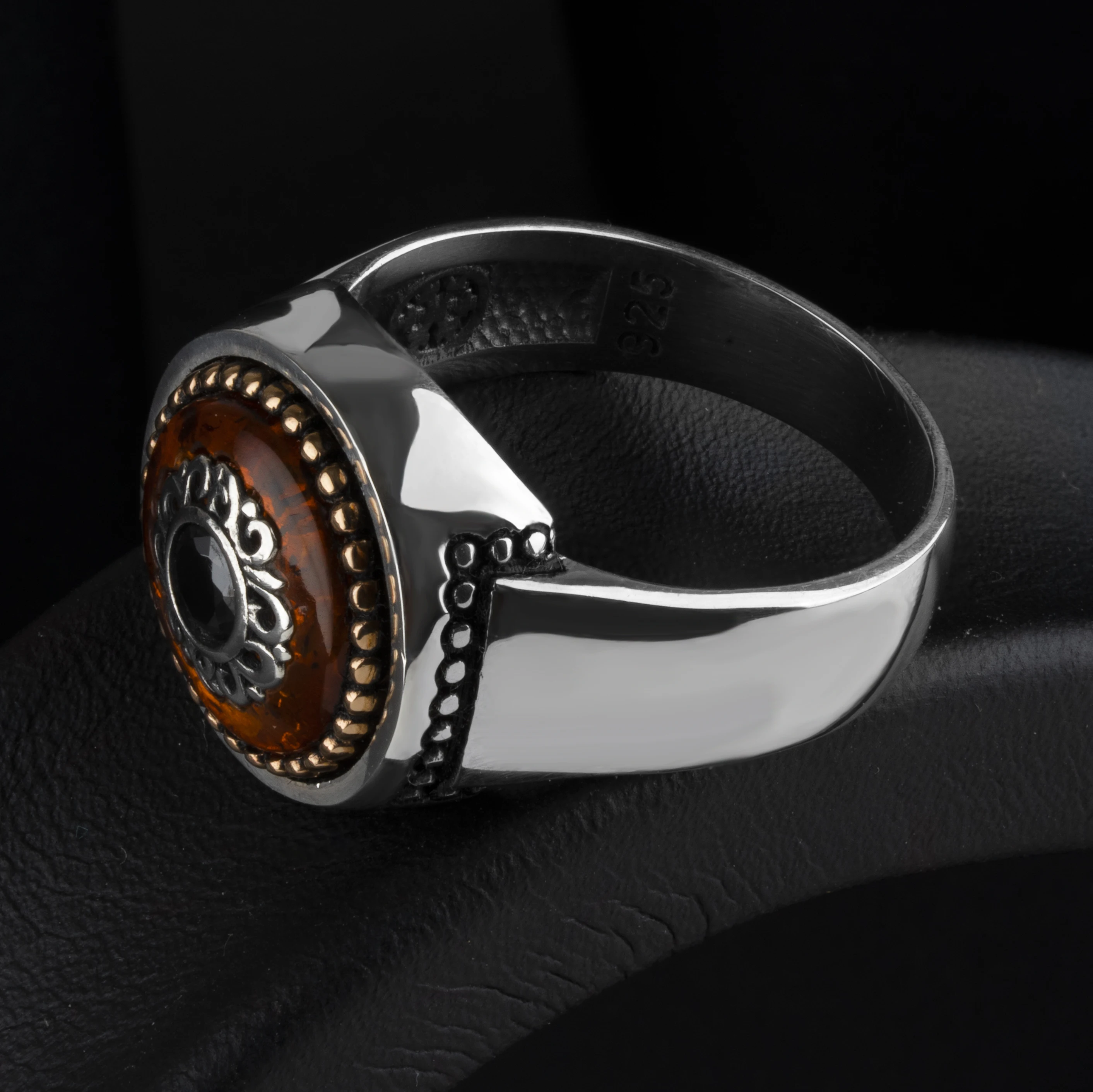 

High-quality 925 Sterling Silver Agate stone ring Jewelry Made in Turkey in a luxurious way for men with gift / rings onyx,pearl