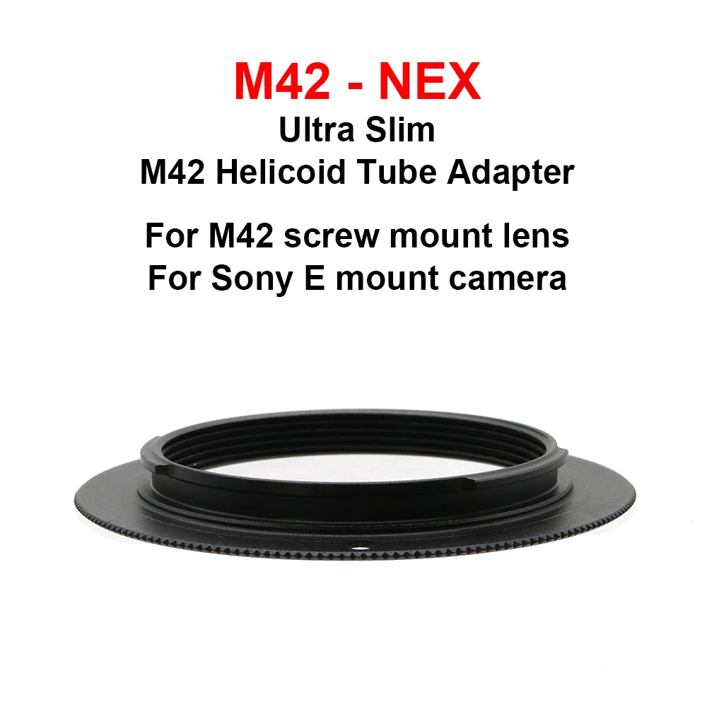 M42-NEX Macro Adapter Mount Adapter Ring Aluminum M42 Helicoid Tube Adapter for M42 screw mount lens and Sony E mount camera