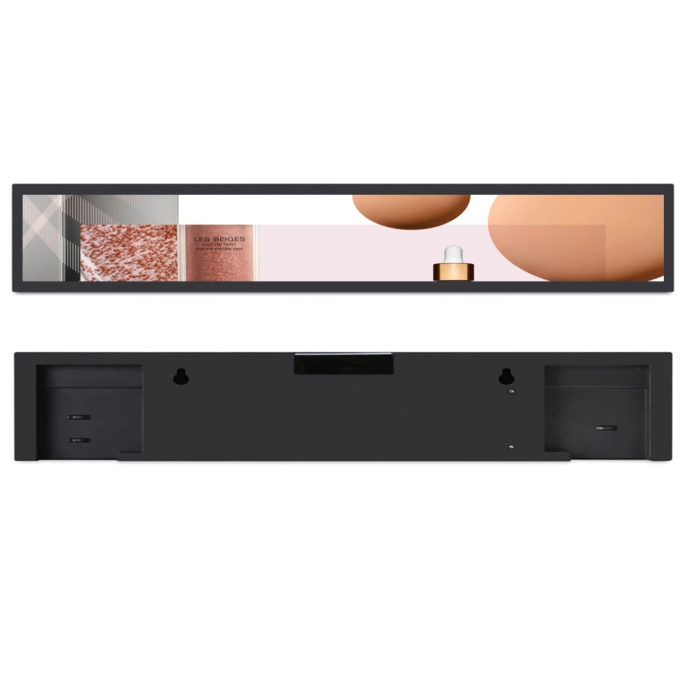 Shelf/Celling Android Ultra-wide LCD screen display 19 inch, 1920*360, Open source, rooted, wifi/Ethernet for network connection