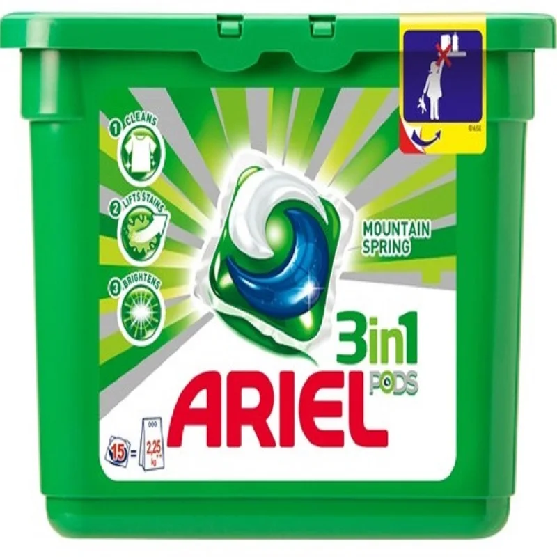 4 PACK / Procter & Gamble ARIEL 3in1 Pods Capsule Tablet Laundry Detergent Sheet Concentrated Washing Powder For Washing Machine