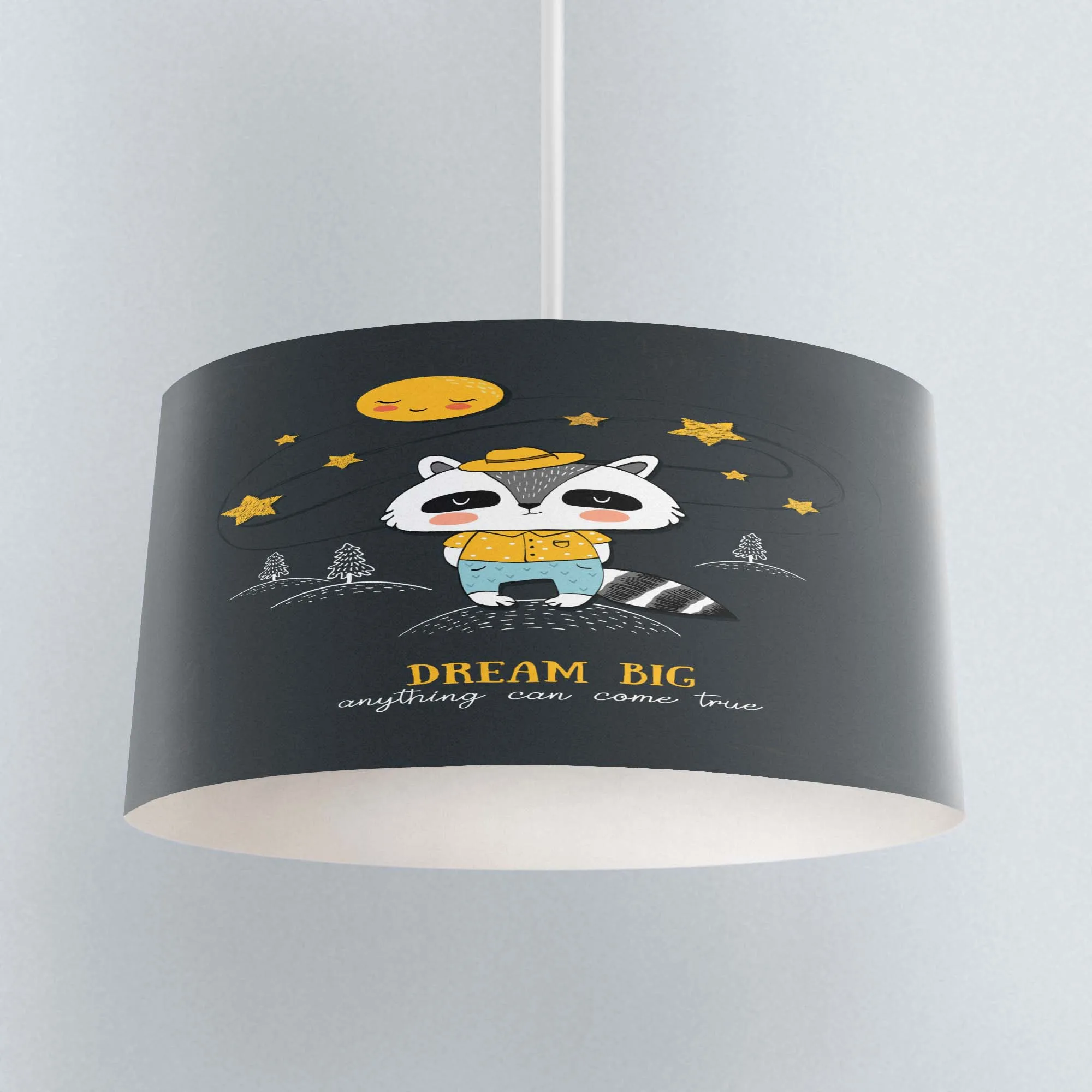 

Else Black Yellow Stars Moon Cute Fox Print Fabric Kids Chandelier Lamp Drum Lampshade Floor Ceiling Pendant Light Shade