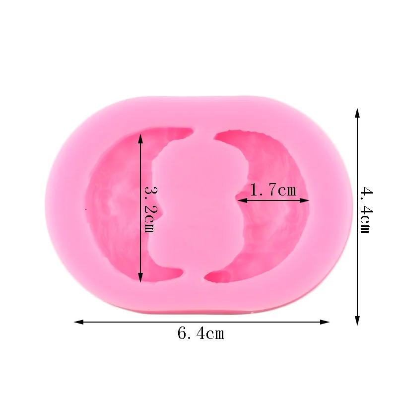 3D силиконовая форма в виде Луны для торта, Топпер для кексов, инструменты для украшения тортов, формы для конфет из смолы