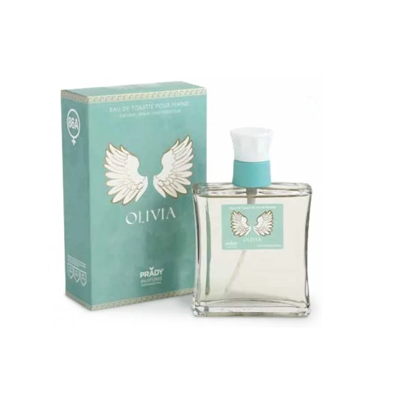 PRADY Perfume para mujer OLIVIA 100 ml Con vaporizador natural. Elaborado con alcohol de origen natural