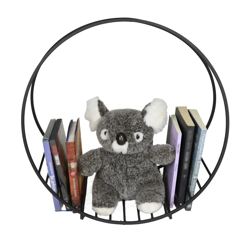 Logam Dergilik, Rak Buku Model Kotak Dekoratif Rak Buku Tempat Logam Vinil Rak Catatan WD06