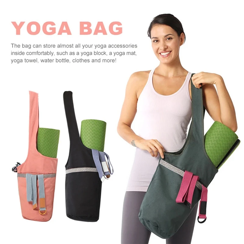 Portable Yoga Mat Bag Fashion Sports Yoga Mat Tote Storage Shoulder Bag Backpack Sling Carrier Fitness Supplies