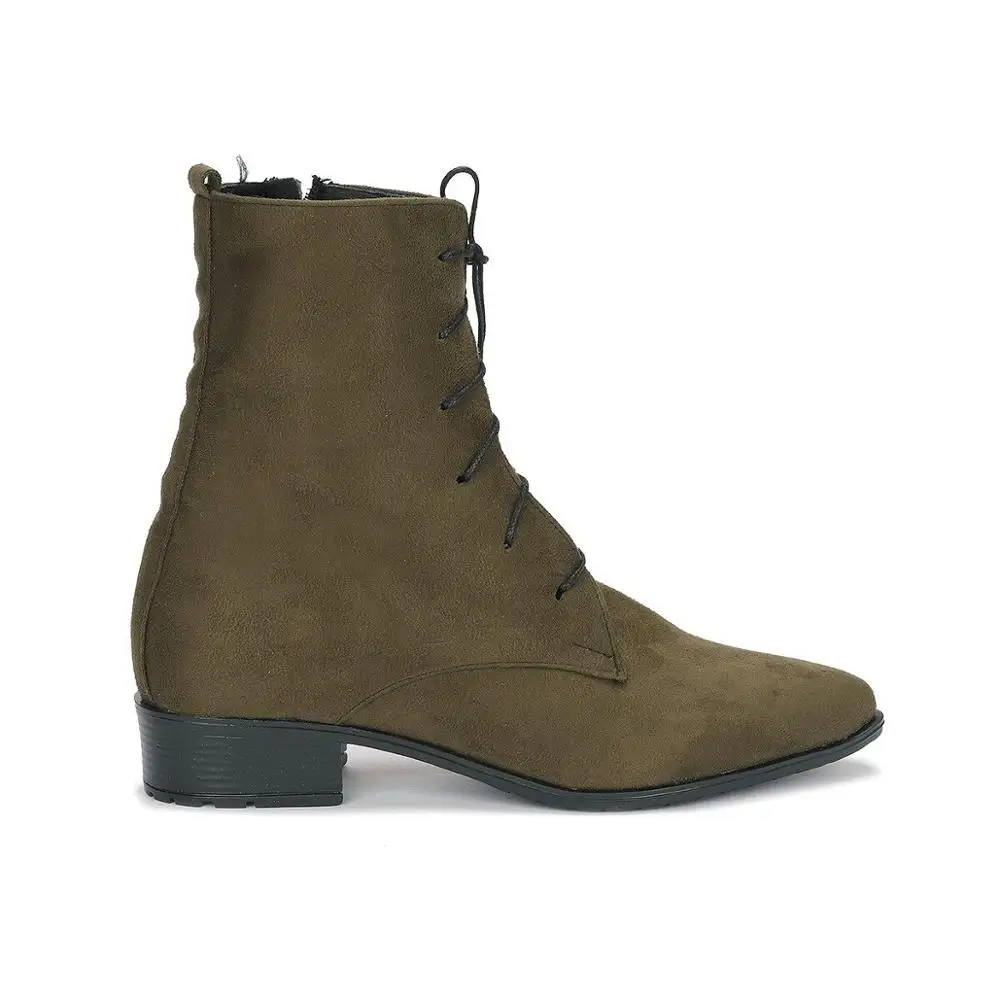 Suede Renda-up Sol Termo Sepatu Bot Wanita Stylish