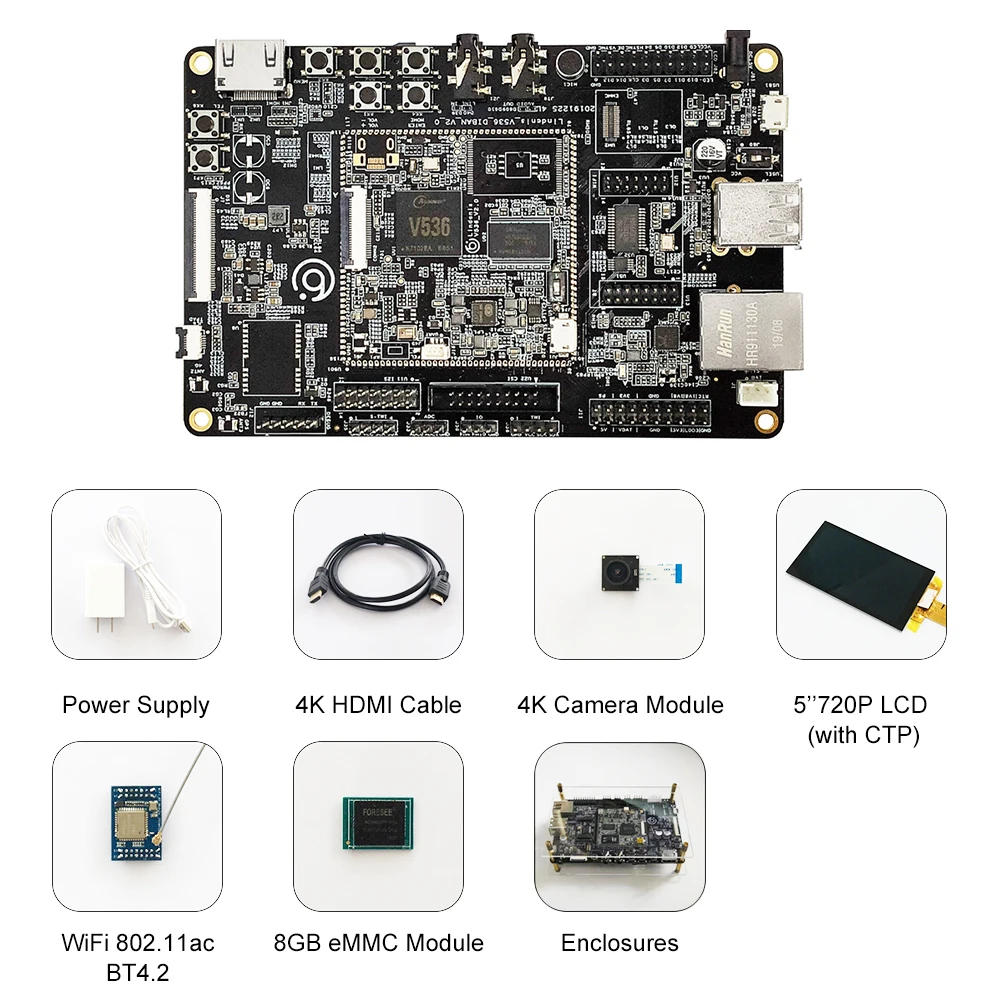 Smartfly Lindenis V536 Allwinner Low Power Professional Graphics Image Video Coding Development Board Dual Core A7 for Intellige