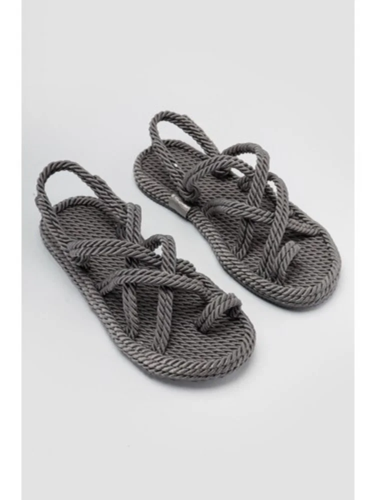 Women Sandals Marlene 6 Colors Cross Rope Drawstring Straw Braided Slippers Outdoor Beach Shoes Ergonomic Summer Fashion 2021New