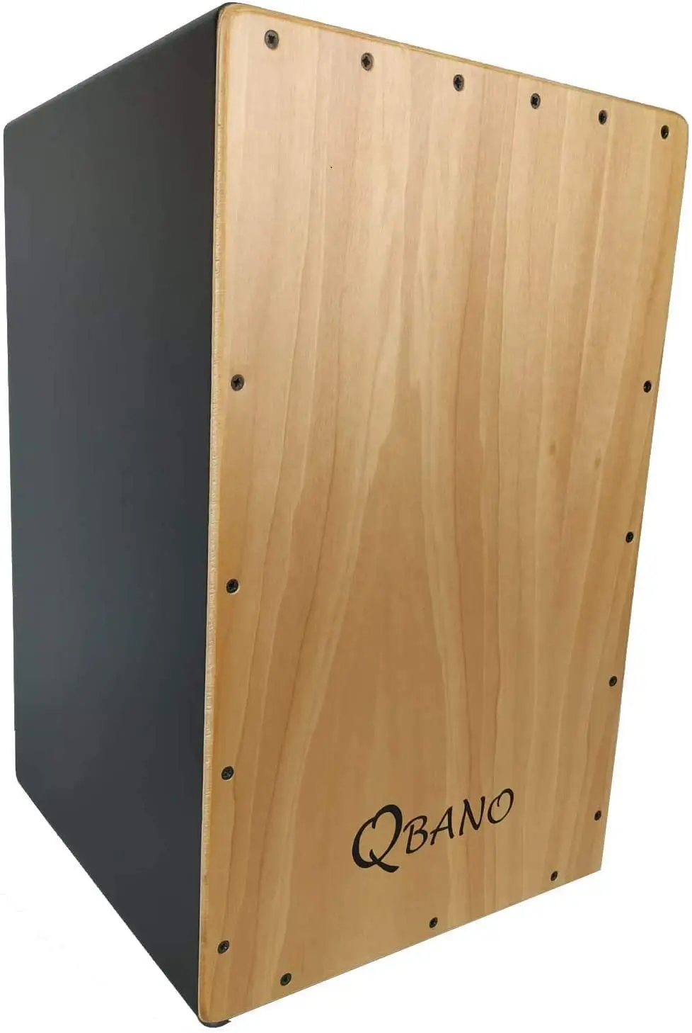 QBANO Flamenco drawer. Mukaly natural color wood lid, sides and side mds 7 mm black color, V rope