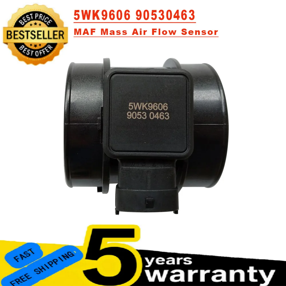 5WK9606 MAF Mass Air Flow Sensor For Vauxhall Opel Astra G H Corsa C Meriva Omega B Signum Tigra Twintop Vectra B Zafira A Saab