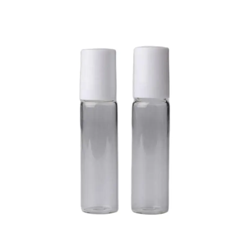 

free shipping capacity 10ml (50pcs/lot) Clear Glass Roll On Bottles, Split Charging Containers For Perfume, Make Up Tools