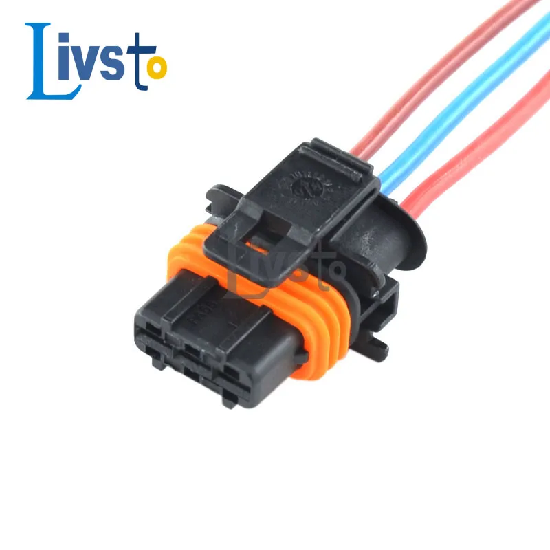 1 Sets 3 Pin 3.5 Mm Waterproof Auto Wire Harness Connector Car Fuel Pressure Female Plug For Boschs 1928403110 1928404074