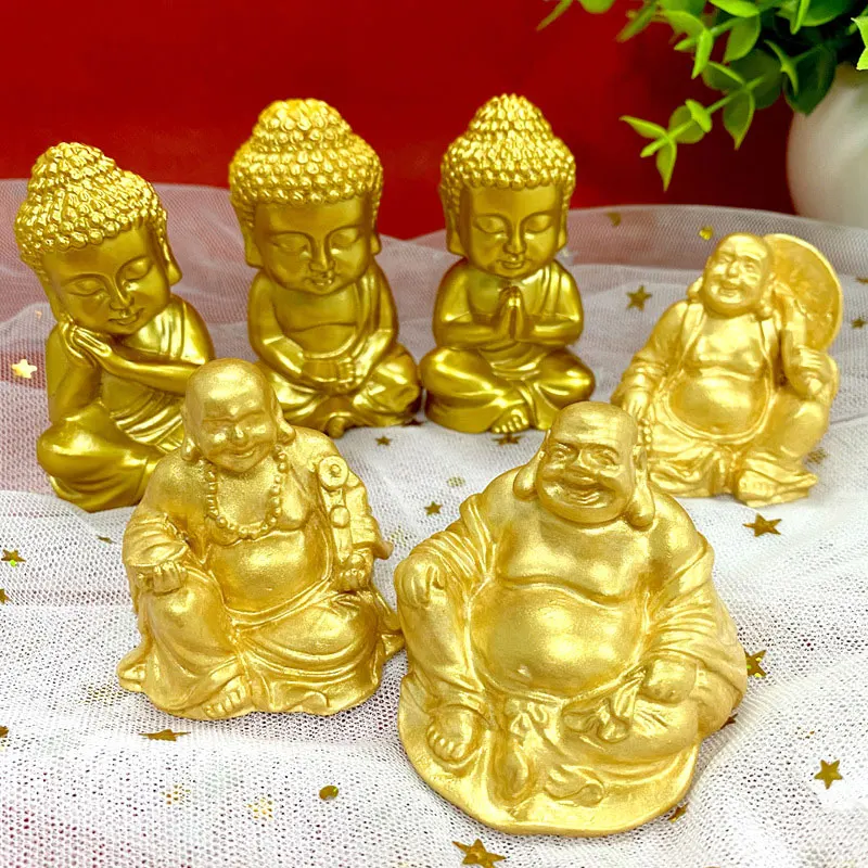 3D Maitreya Buddha Statue Silicone Candle Mold Candle Wax Gypsum Crafts Making Moulds Epoxy Resin Candy Chocolate Fondant Molds