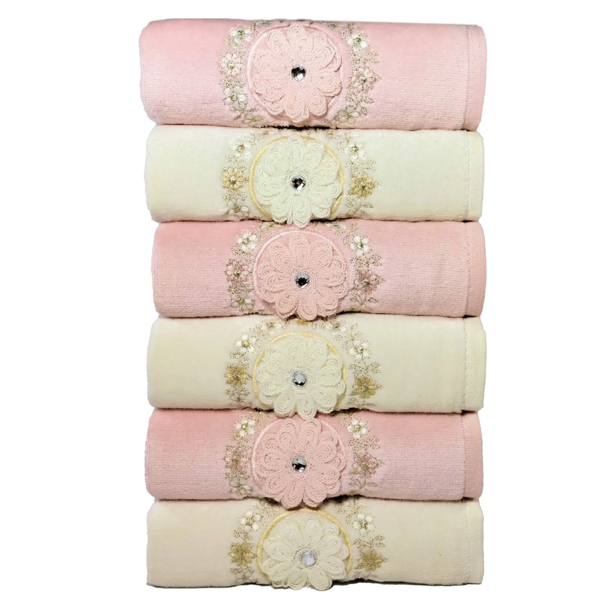 

Luxury Soft Embroidered Towels Bathroom 100% Cotton From Turkey Bath Face Towel Absorbent 6 Pcs For Home 50x90cm S FREE SHİPPİNG