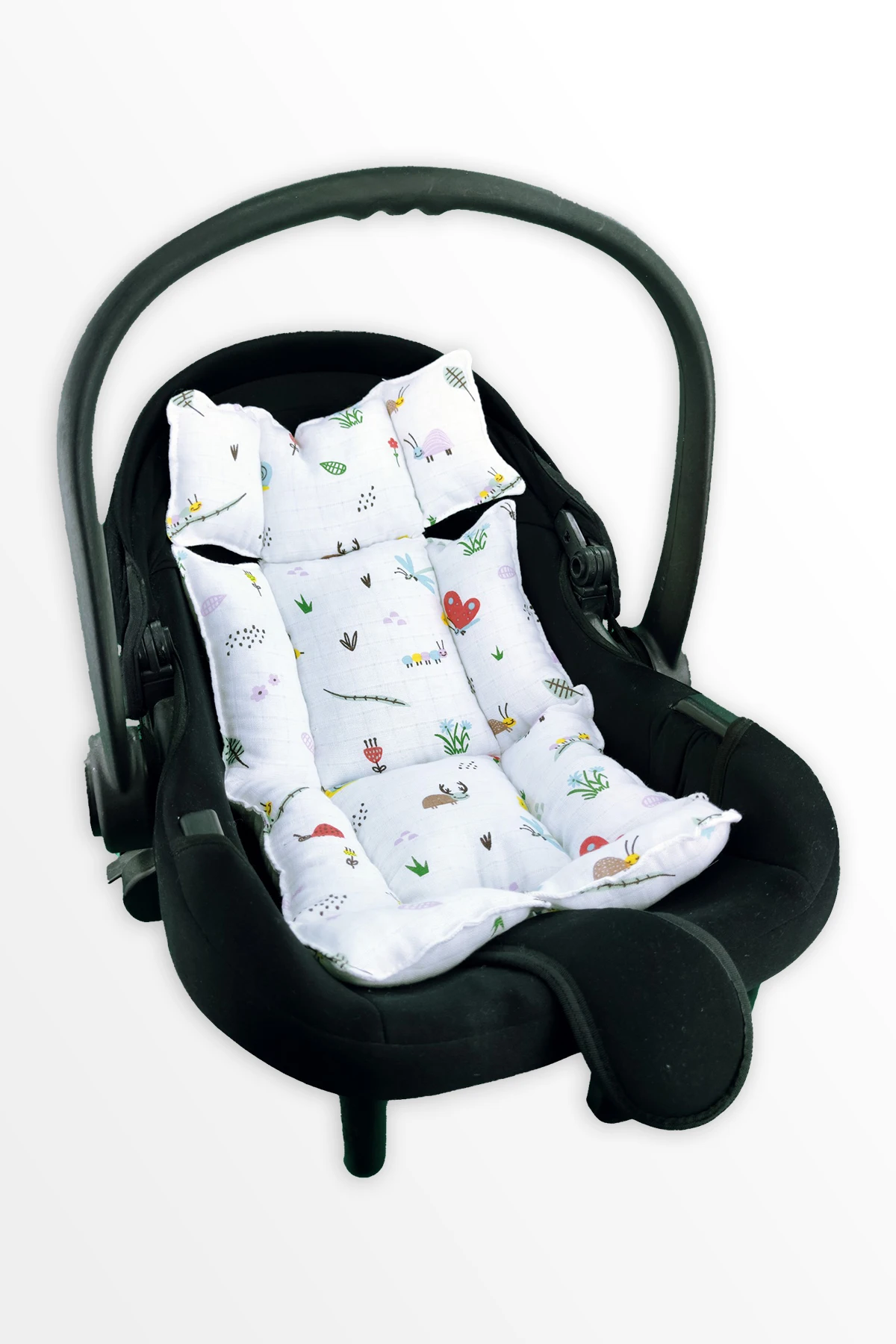 24 Different Colors & Patterns Organic Cotton Muslin Pushchair Cushion 100% Cotton Baby Newborn Quality Made in Turkey