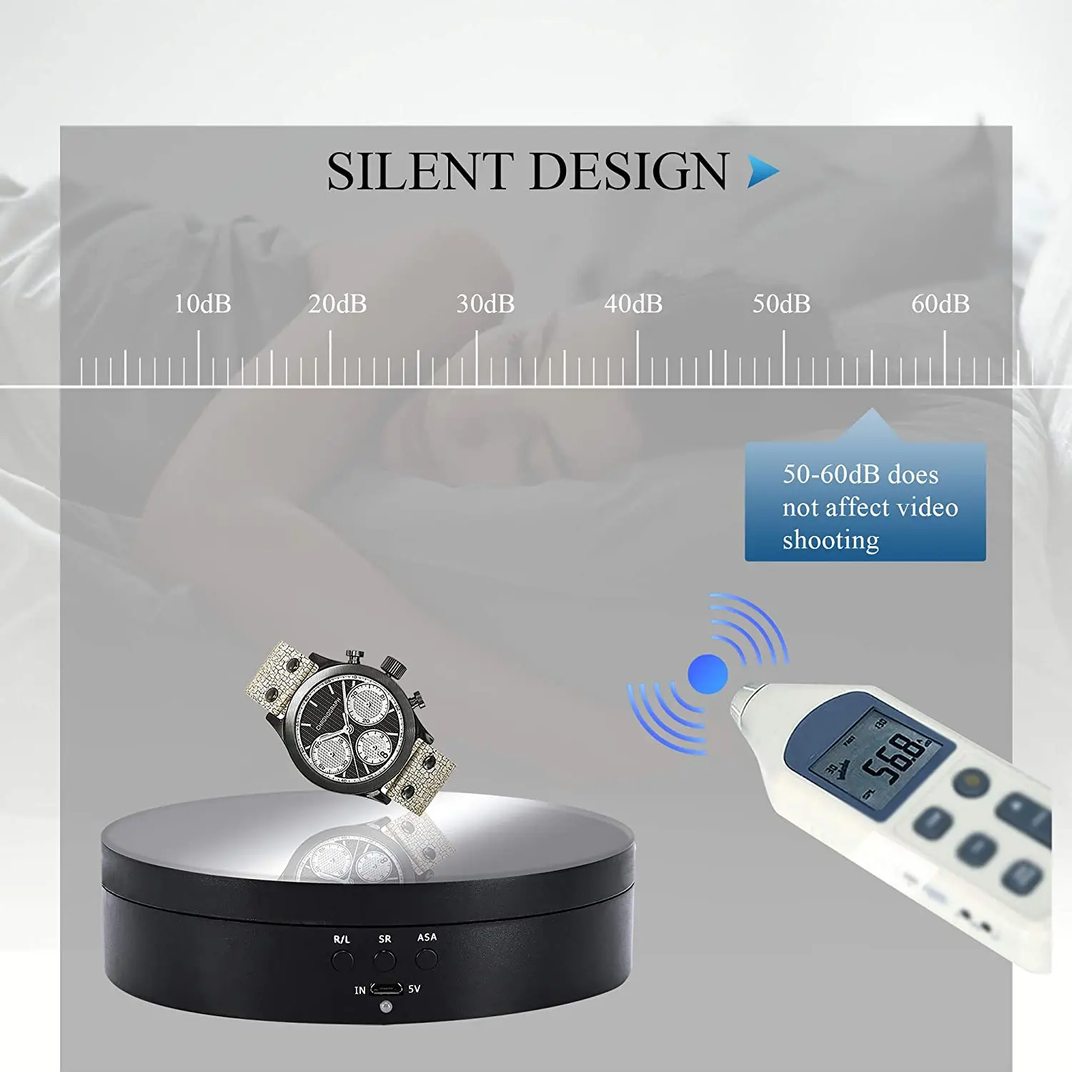 360 Degree Electric Rotating Turntable Stand for Photography Automatic Revolving Platform Perfect for Images Product Display