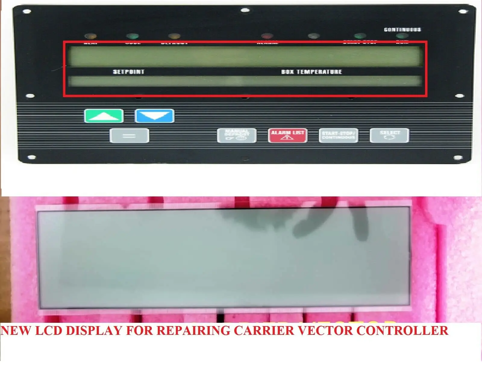 Reemplazo de pantalla LCD TRP para CARRIER VECTOR 91-00312-02