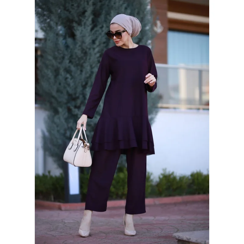 Muslim Woman's Dress European Clothing Turkish Clothes For women Autumn Garment Hijab 3abaya Moroccan Kaftan Dresses Muslim