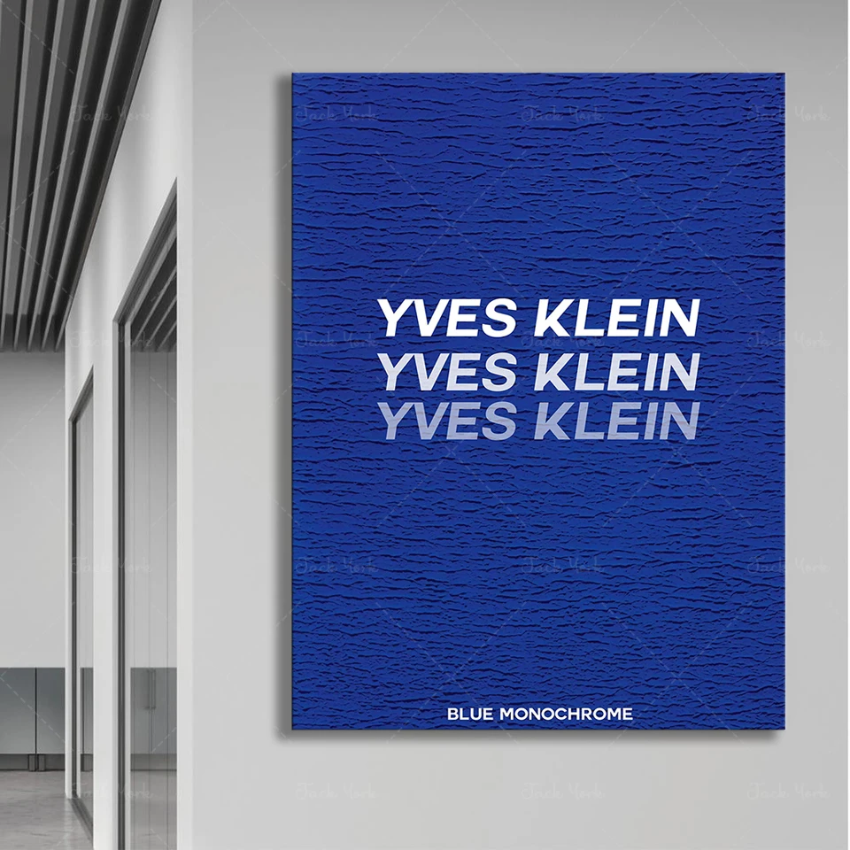 Yves Klein Blue Monochrome Poster, Exhibition, Digital Art Print, Printable Wall Art, Digital Download