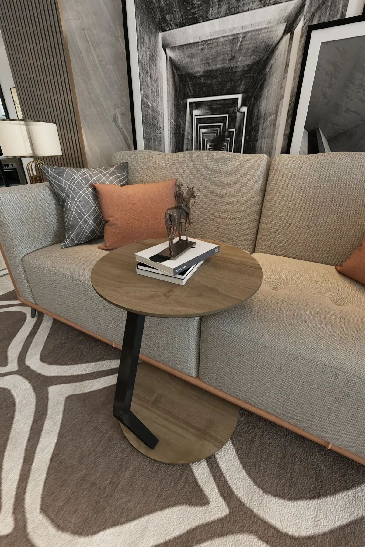 Modern Living Room Lord C Shape Coffee Table Scandinavian Sofa Table Table Side Table Nest Table Service Table Small Bedsid