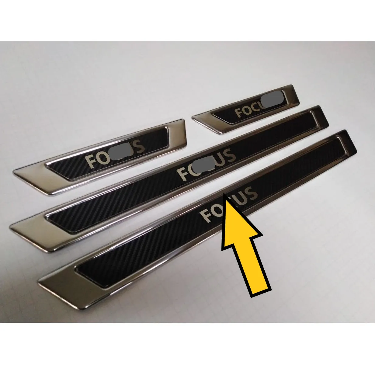 For Ford Focus 2014 2019 Car Door Side Sill Plate Kits Scuff Chrome Cover Stainless Steel Trim Frame 4 Pcs