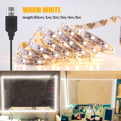 Vanity Light Strip LED Make Up Mirror Lamp Tape Hollywood Dressing Table Wall Bulb LED Full Backlit Mirror Lights 0.5 1 2 3 4 5M
