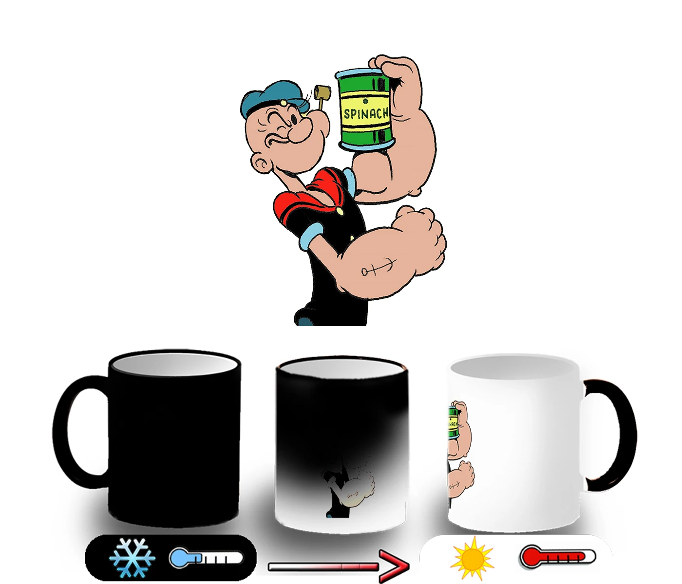 Magic CUP POWER SPINACH magic mug