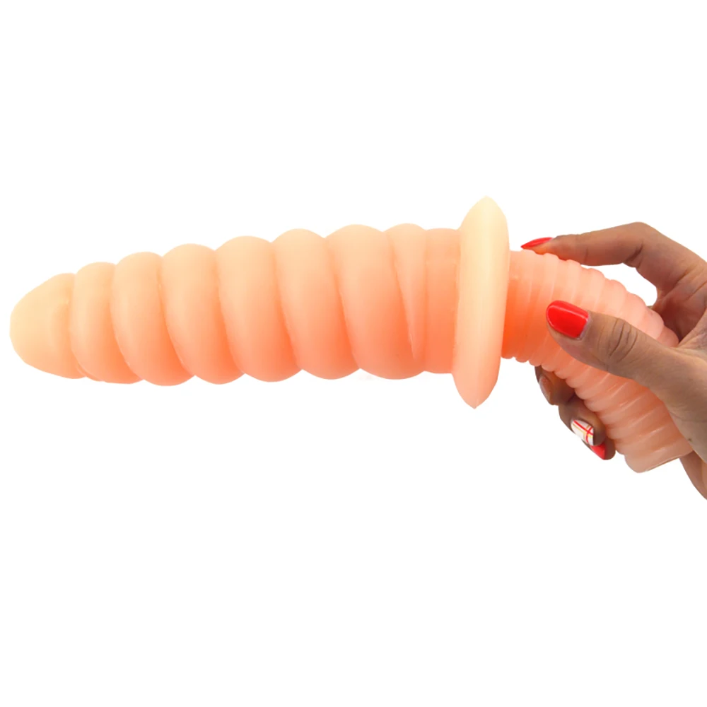 Pénis Éldouble pénétration pour femme, glace à vis en spirale, gode dague, mastjaune, jouets sexuels pour adultes, chatte et anal, 29x5.5cm