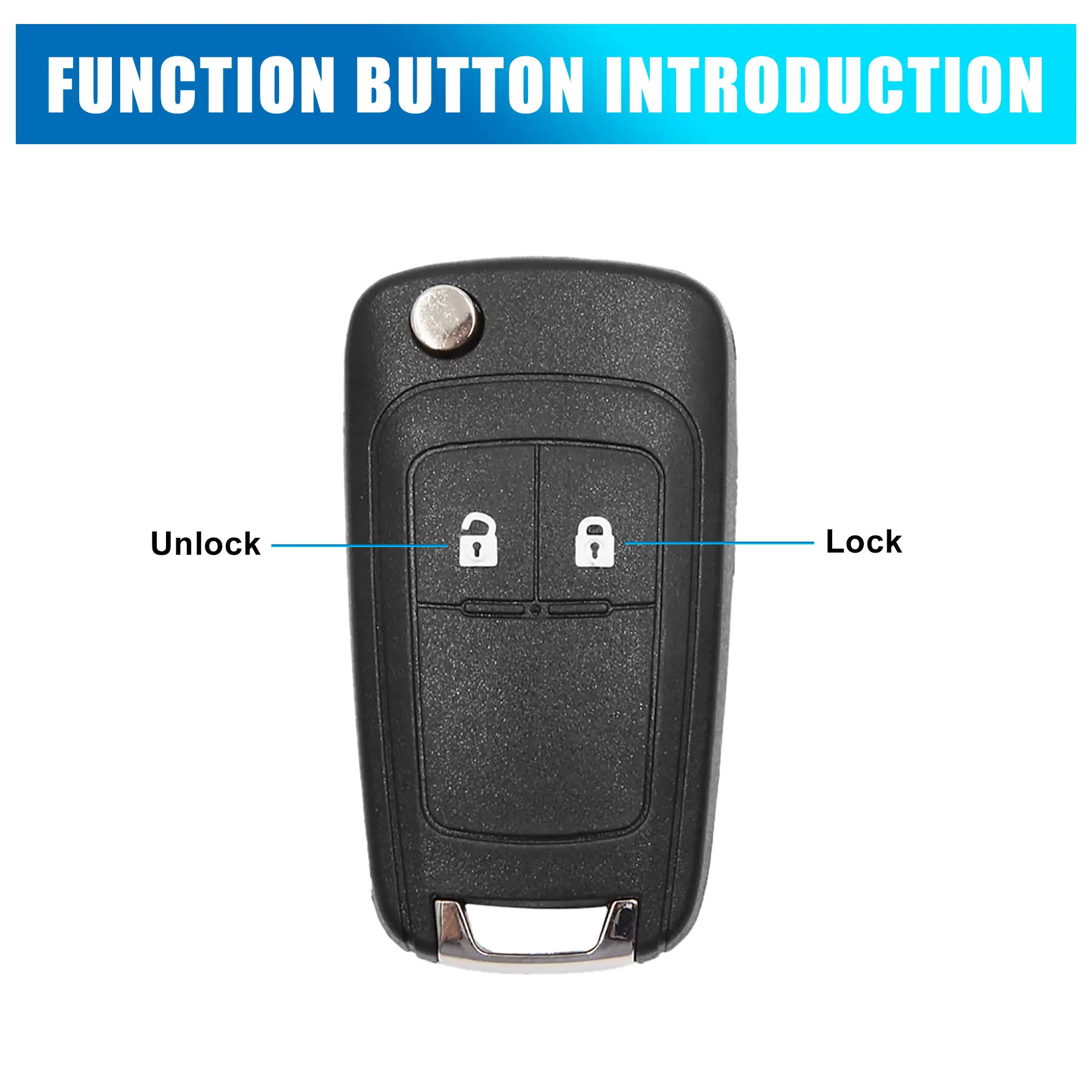 uxcell 2 Buttons Flip Fob Folding Uncut Remote Key Case Shell Replacement for Chevrolet Cruze  Epica Lova Camaro Impala