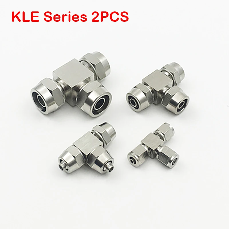 

2Pcs KLE4 KLE6 KLE8 KLE10 KLE12 KLE14 KLE16 Fittings Threaded Elbow Fitting Pneumatic Quick Connector