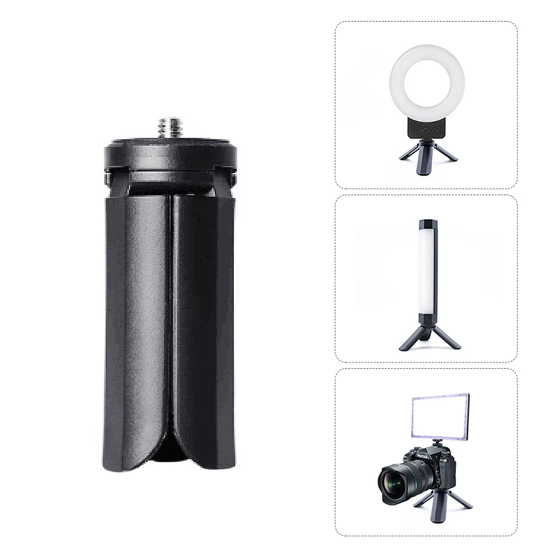 Tragbare Mini Tisch Stativ Schreibtisch Stativ mit 1/4'' Schraube Geeignet für Kamera Video Licht Panel Ring Licht LUXCEO P200 q508A