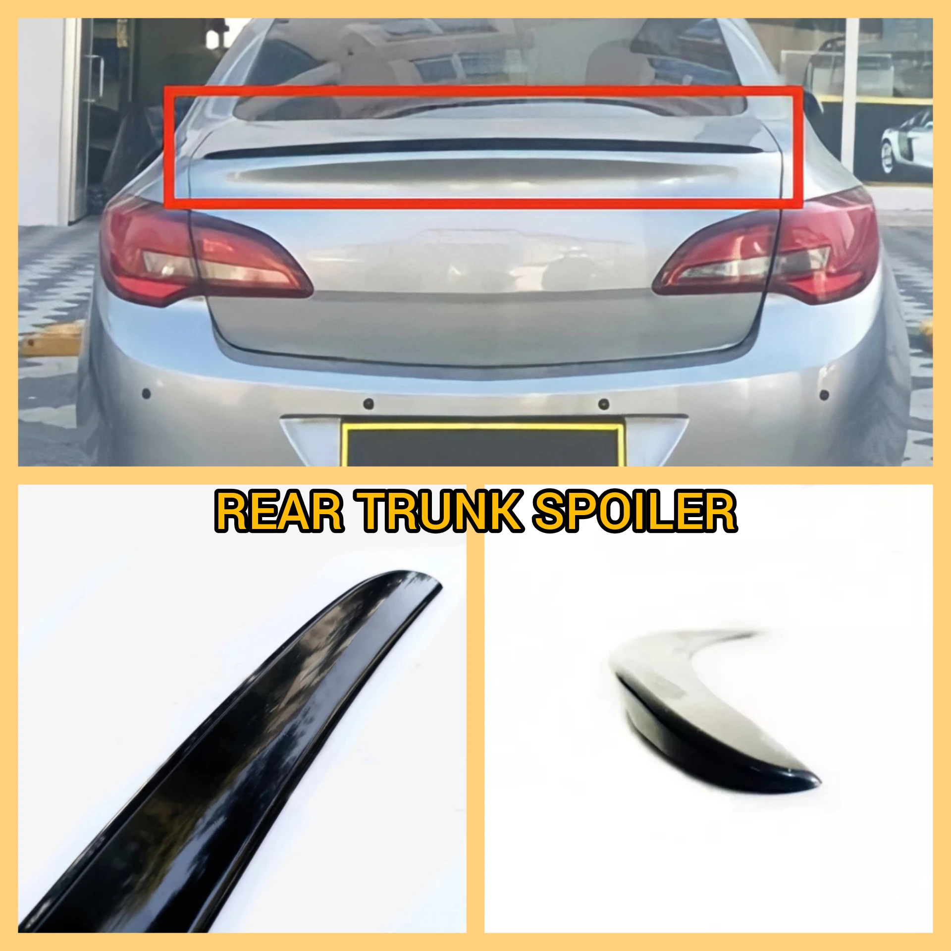 Rear Trunk Spoiler For Opel Astra J Sedan SD 2009 2016 Car Accessories Plastic Apron Glossy Black Wing Sports Exterior Parts