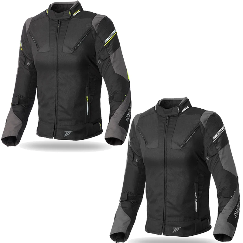 Seventy SD-JR71 racing naked motorcycle jacket women waterproof black/gray black/gray/fluoror size S to L motorcycle