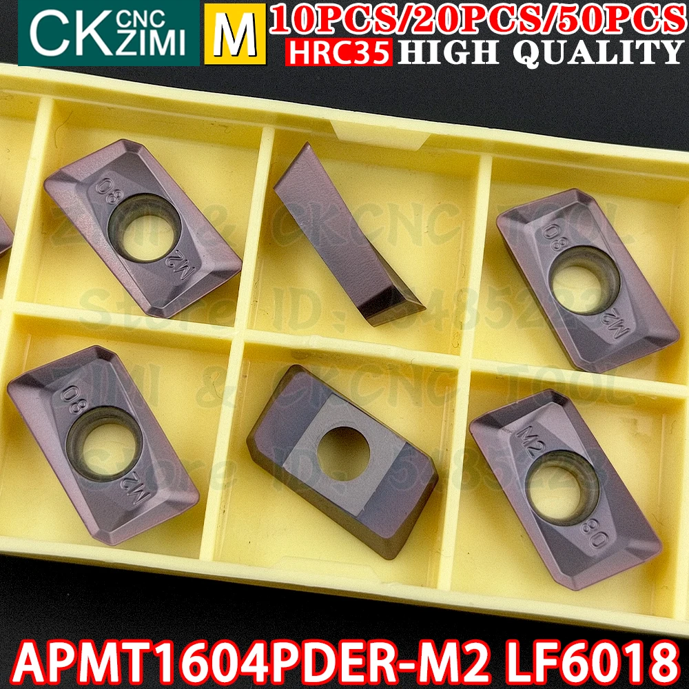 APMT1604PDER-M2 LF6018 APMT 1604 PDER M2 LF6018 Insertos de carburo Insertos de fresado en escuadra Herramientas torno CNC para metales herramientas de corte intercambiables