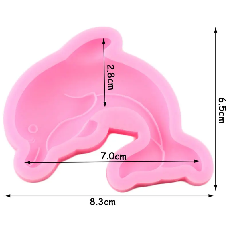 3D Dolphin Shape Silicone Mold Cupcake Topper Fondant Molds Baby Birthday Cake Decorating Tools Sea Animal Candy Chocolate Mould