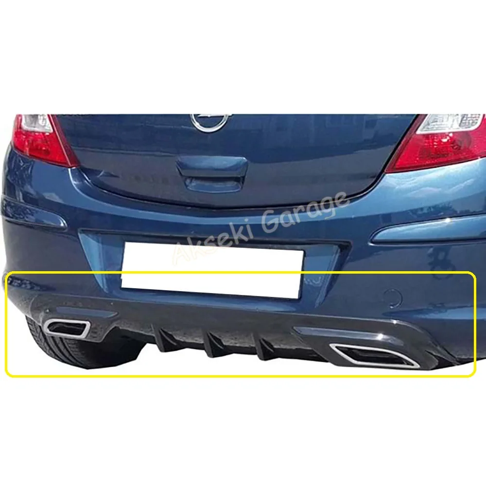 For Opel Corsa E Diffuser Rear Bumper Models 2014 and later models  Attachment Modfiy Stylish Tuning Accessories Universal