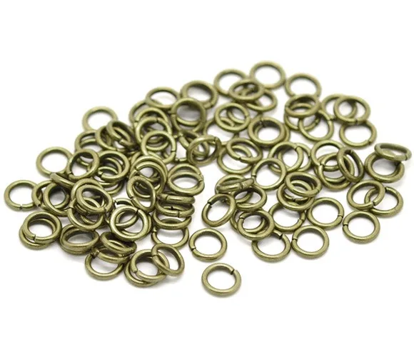 Doreen Box Lovely Antique Bronze Open Jump Rings 0.8mm 5mm 7mm 10mm Jewelry Findings Rings for DIY Jewelry Making , 200-1000PCs