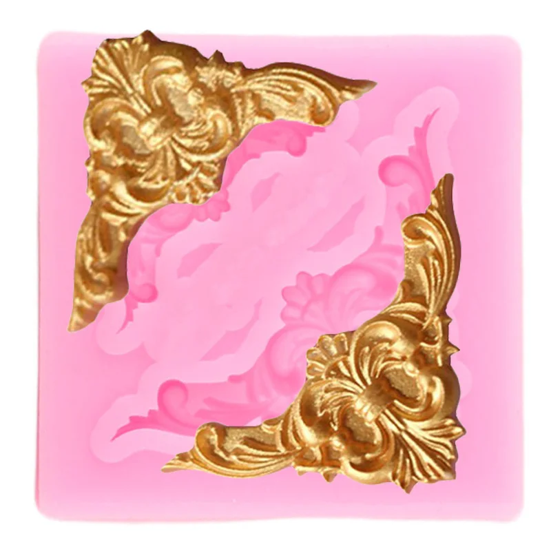 Baroque Relief Silicone Mold Cake Border Fondant Molds Cake Decorating Tools Chocolate Gumpaste Moulds Candy Clay Resin Mould