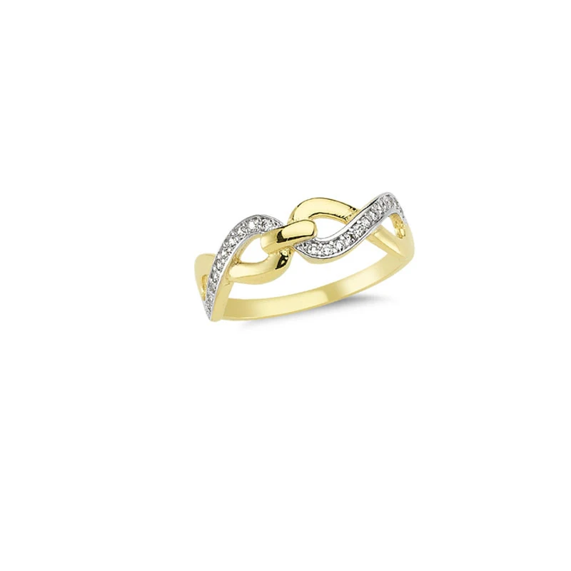 

14K Solid Gold Infinity Ring for Women