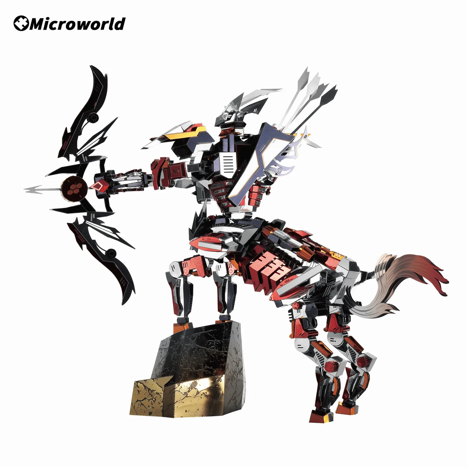 

Microworld 3D Metal Puzzle Half Man Horse Knight Model Assemble Kits DIY Laser Cut Jigsaw Christmas Toys Gifts For Adult Teen