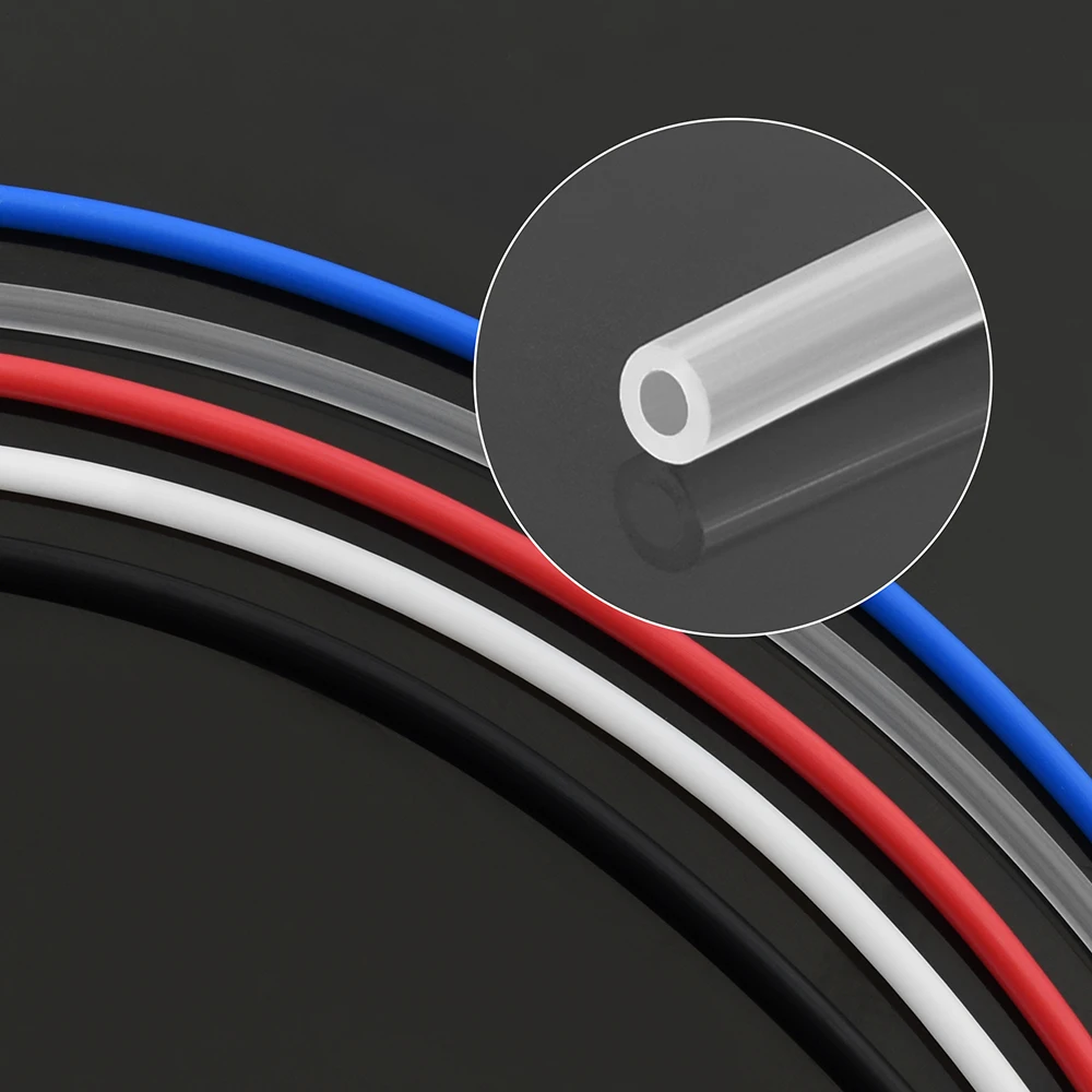1/2/4M Wytłaczarka Bowden Rura PTFE do głowicy J Hotend V5 V6 1.75mm Filament ID 2mm OD 4mm Rura teflonowa do części drukarki 3D Ender 3