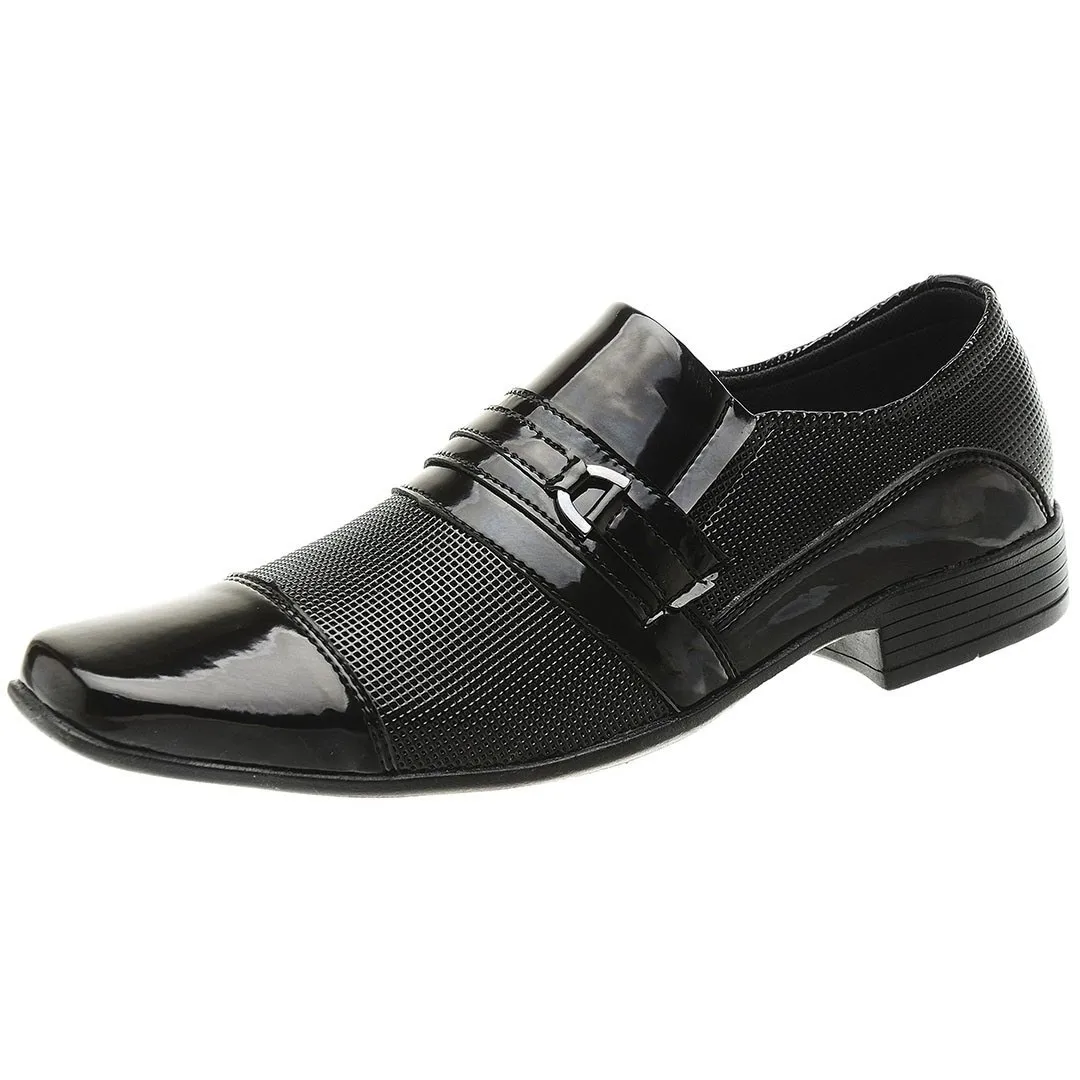 Sapato Masculino Verniz Social Casual Moderno Elegante Alto Brilho Confortável