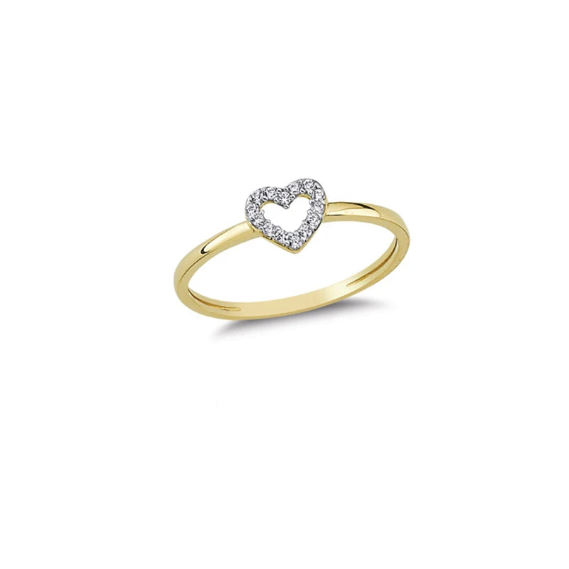 14K Solid Gold Love Ring for Women