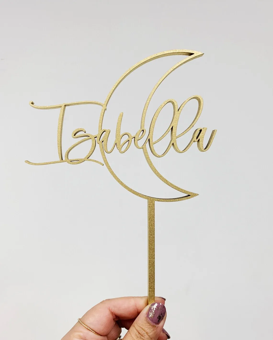 

Custom Moon Name Cake Topper - Celestial Cake Decor - Laser Cut - Letters To You Birthday Decor - Birthday Cake - Free Shipping