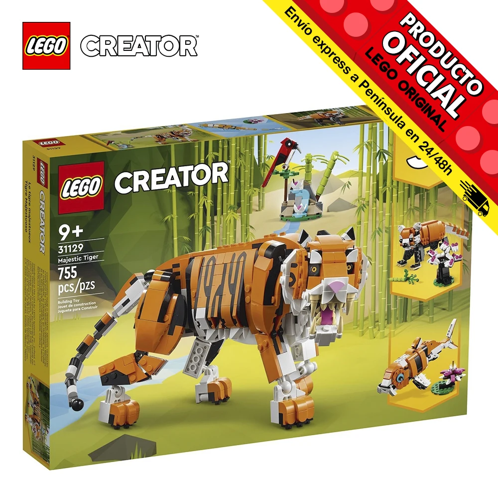 Lego Creator 3en1 Majestic Tiger 31129 toys for boys, girls, figures, years, blocks, pieces, original, official license, shop, gift, bricks, bricks