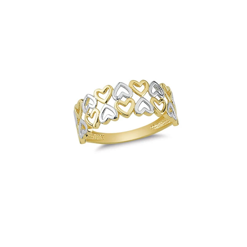 14K Solid Gold Love Ring for Women