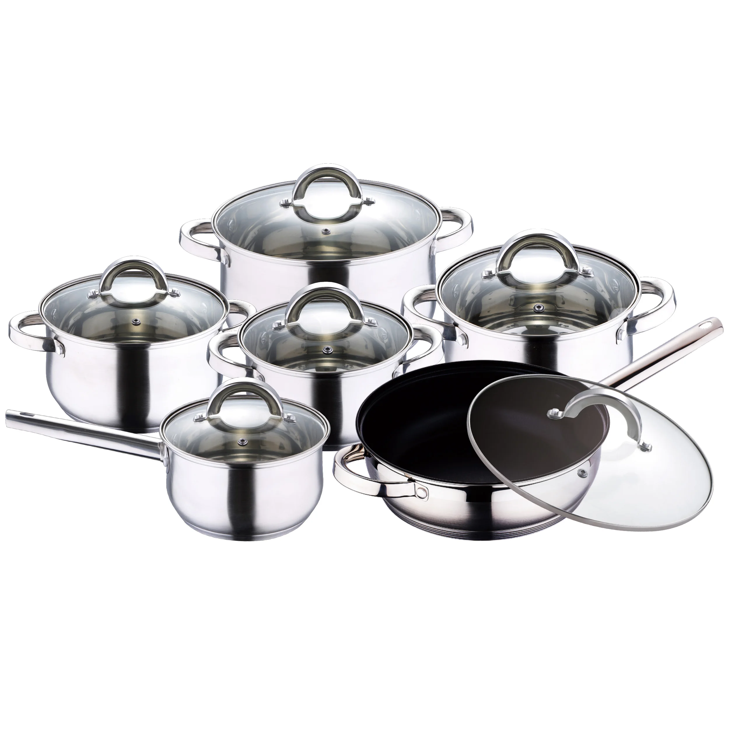 SAN IGNACIO set of 12 pieces kitchen battery with lid Alexander